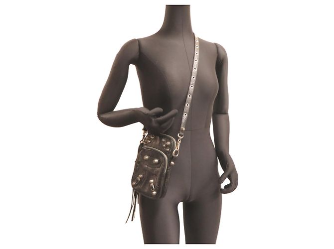 Borsa a tracolla Balenciaga Cagol da donna Nero - vista 8