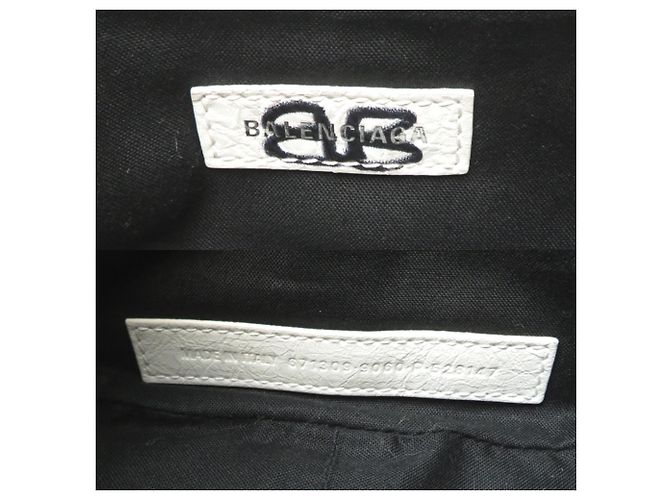 Borsa a tracolla Balenciaga Cagol XS da donna Nero Bianco - vista 7