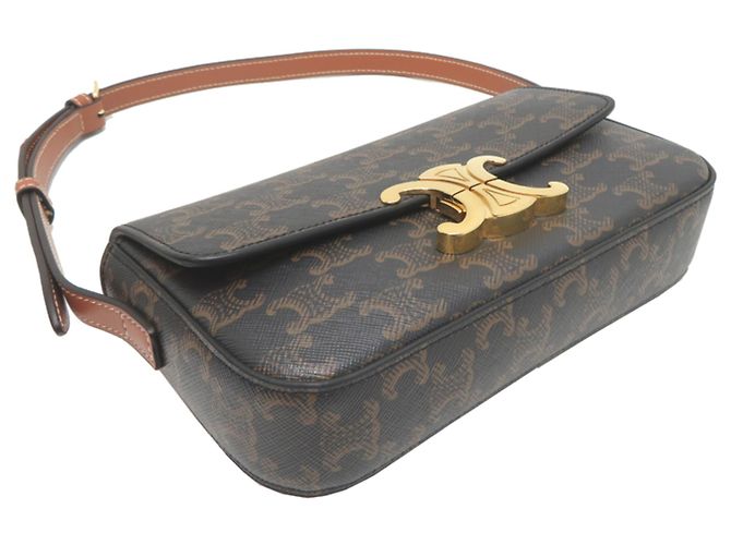 Céline Borsa a tracolla Celine Claude da donna Marrone - vista 3