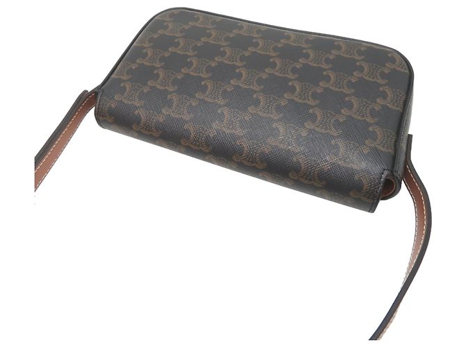Céline Borsa a tracolla Celine Claude da donna Marrone - vista 4