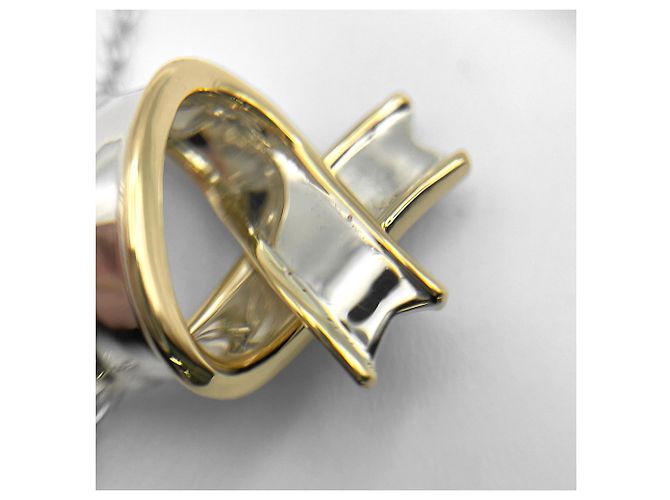Tiffany & Co Tiffany Cross Ribbon Kombinationshalskette Silber Golden - Ansicht 10