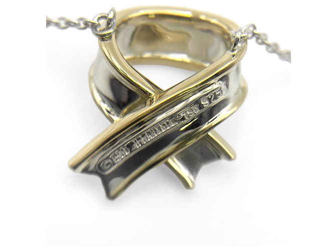 Tiffany & Co Tiffany Cross Ribbon Kombinationshalskette Silber Golden - Ansicht 7