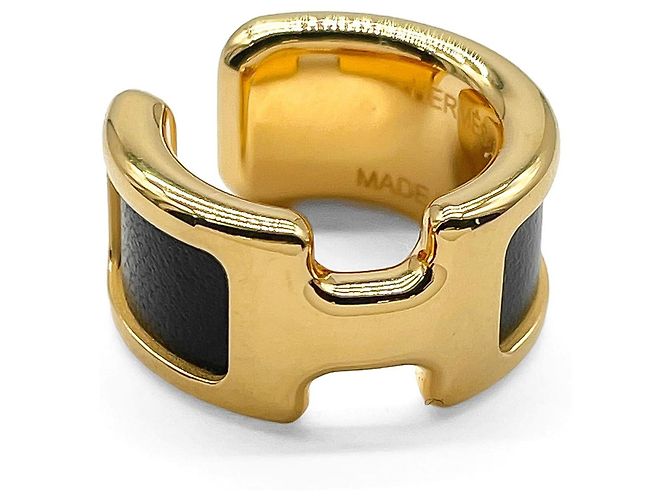 Hermès Orecchini Ear Cuff Hermes Olympe PM Nero D'oro - vista 3