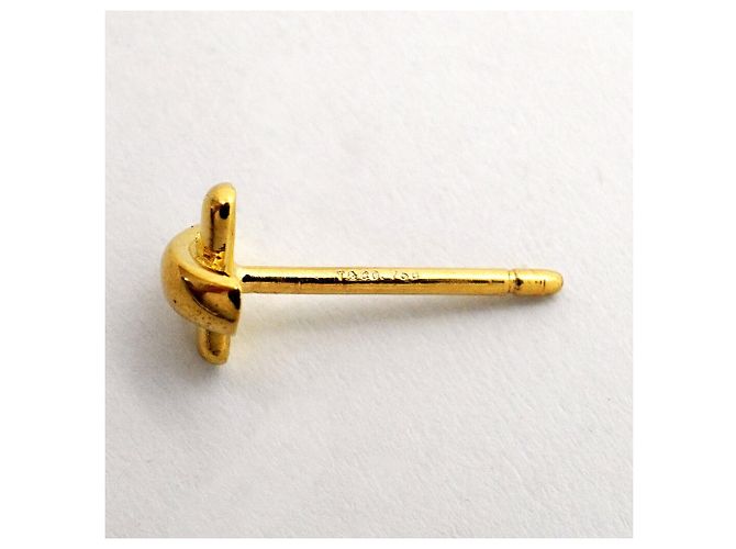 Orecchini a lobo Tiffany & Co. Cross Stitch in oro giallo 18K - vista 4
