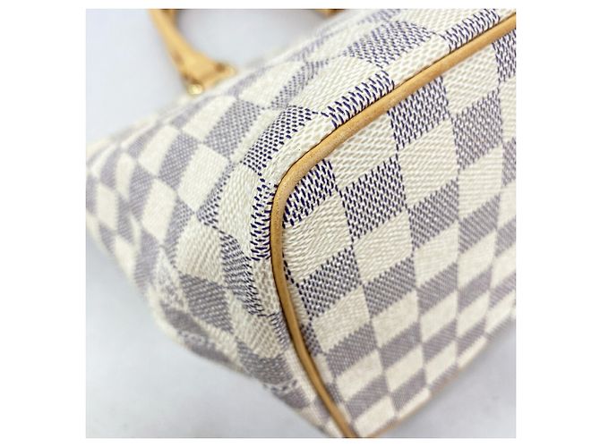 Borsa Louis Vuitton Damier Azur Saleya PM Bianco - vista 6