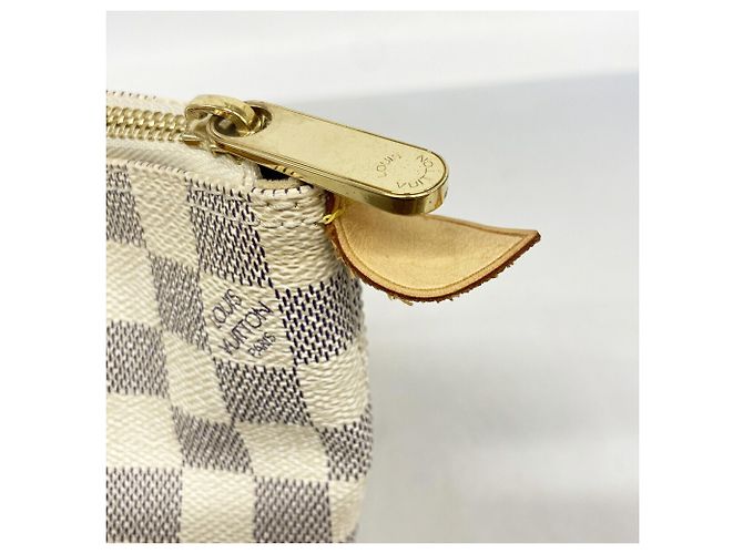 Borsa Louis Vuitton Damier Azur Saleya PM Bianco - vista 8