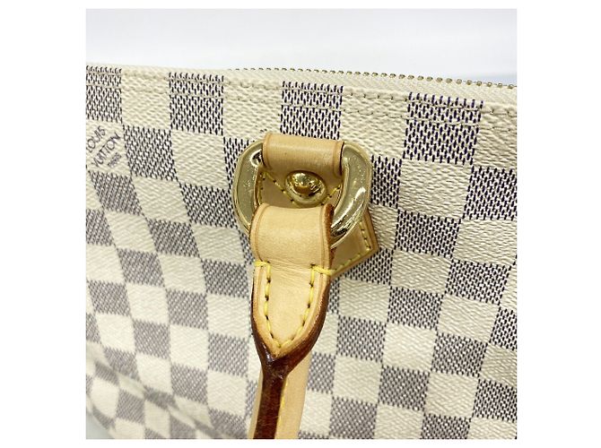 Borsa Louis Vuitton Damier Azur Saleya PM Bianco - vista 9
