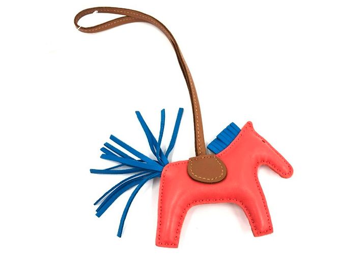 Hermès Hermes Rodeo PM Bag Charm Marrone Rosa Blu - vista 2