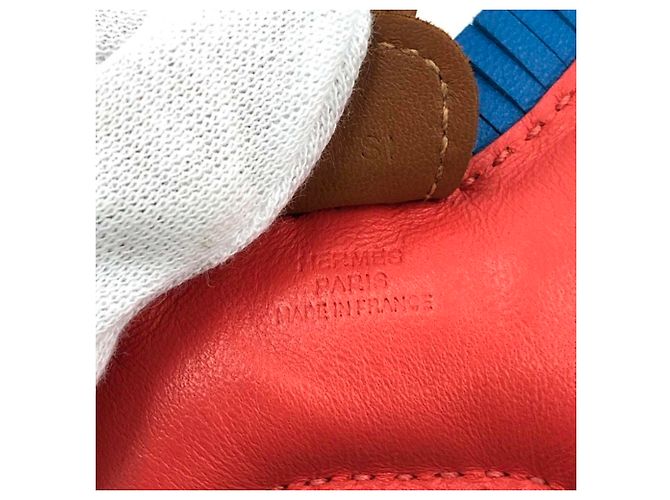 Hermès Hermes Rodeo PM Bag Charm Marrone Rosa Blu - vista 3