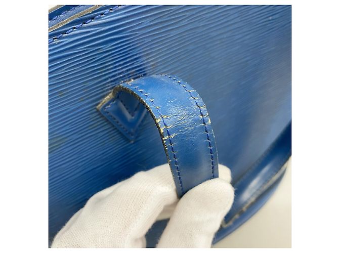 Borsa Louis Vuitton Epi Saint Jacques Blu - vista 8