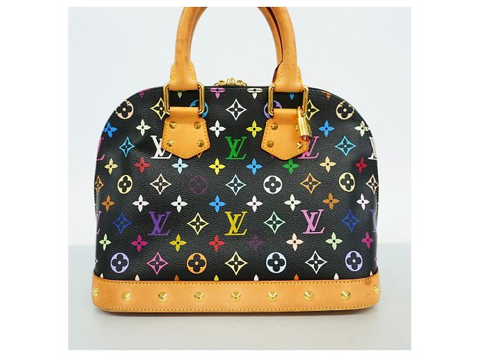 Borsa a mano Louis Vuitton Alma Monogram Multicolor M92646 Noir Nero - vista 11