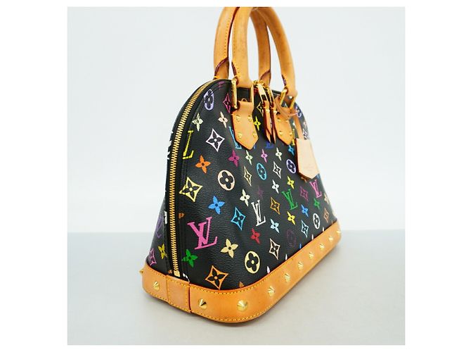 Borsa a mano Louis Vuitton Alma Monogram Multicolor M92646 Noir Nero - vista 2