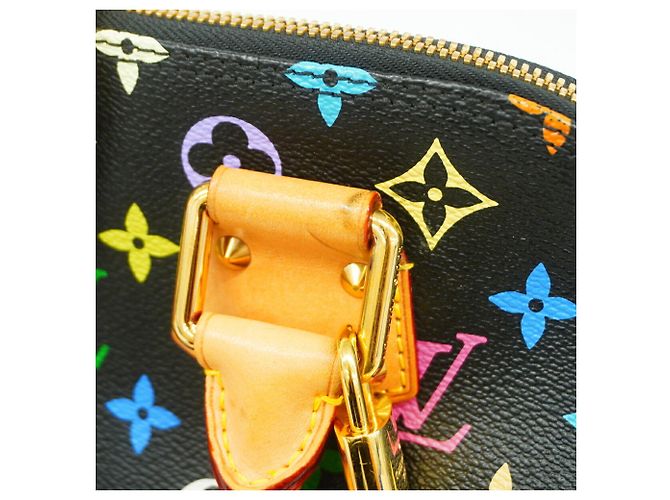 Borsa a mano Louis Vuitton Alma Monogram Multicolor M92646 Noir Nero - vista 8