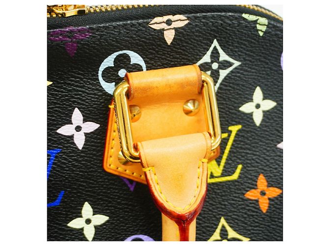 Borsa a mano Louis Vuitton Alma Monogram Multicolor M92646 Noir Nero - vista 9