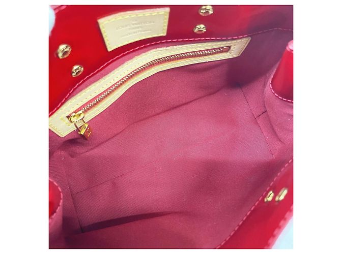 Borsa Louis Vuitton Vernis Lead PM Rosso - vista 4