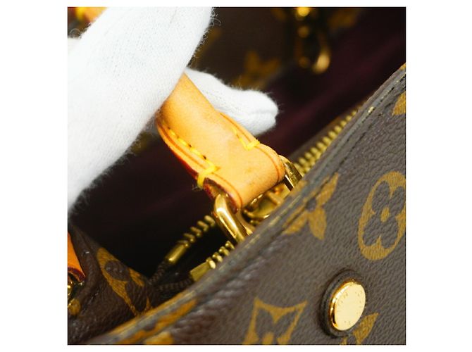 Borsa Louis Vuitton Monogram Montaigne BB Marrone - vista 11