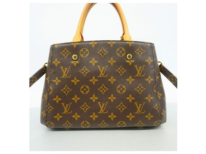 Borsa Louis Vuitton Monogram Montaigne BB Marrone - vista 13