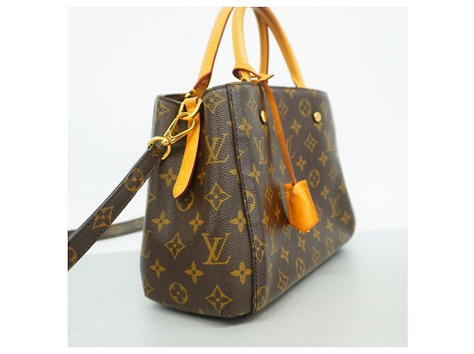 Borsa Louis Vuitton Monogram Montaigne BB Marrone - vista 2