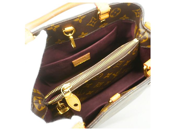 Borsa Louis Vuitton Monogram Montaigne BB Marrone - vista 4