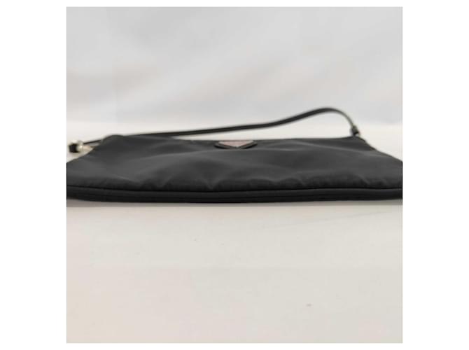 Borsa a pochette Prada Triangle 1NI545 Nero Bianco - vista 3