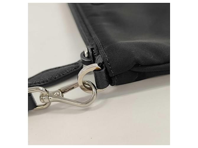 Borsa a pochette Prada Triangle 1NI545 Nero Bianco - vista 6