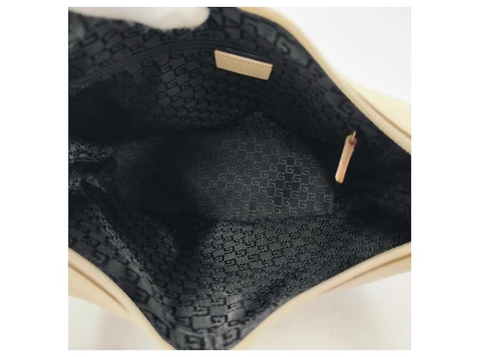 Borsa a tracolla Gucci in pelle beige Nero - vista 8