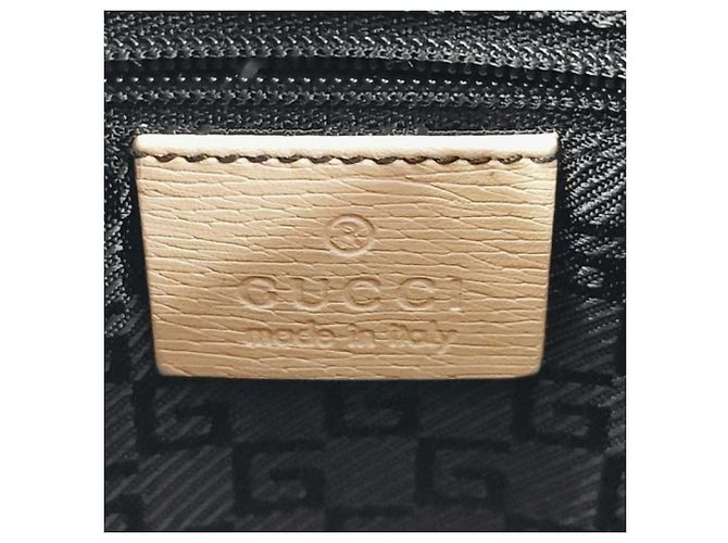 Borsa a tracolla Gucci in pelle beige Nero - vista 9
