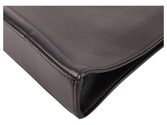 Clutch Fendi in pelle nera e gialla Nero Giallo - vista 4