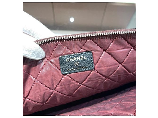 Chanel gestepptes Leder-Pouch Schwarz - Ansicht 4