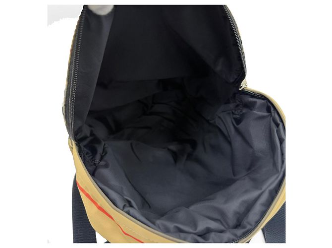 Zaino convertibile Burberry in nylon beige House Check - vista 4