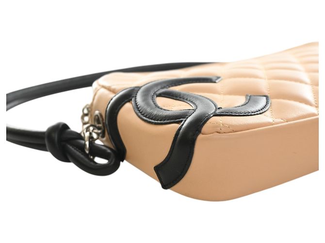 Chanel Beige Quilted Lambskin Cambon Ligne Pochette - vista 10