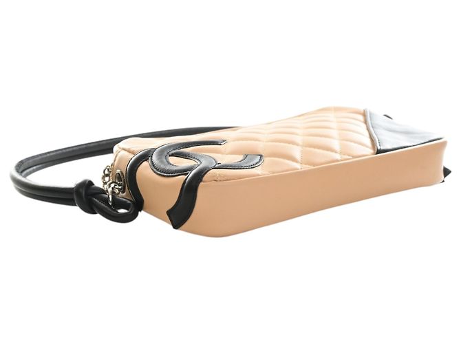 Chanel Beige Quilted Lambskin Cambon Ligne Pochette - vista 12