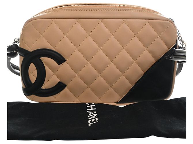 Chanel Beige Quilted Lambskin Cambon Ligne Pochette - vista 15