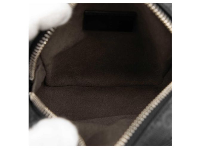 Borsa Satchel Gucci Mini GG Supreme Interlocking G Nera Nero - vista 4