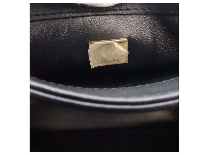 Chanel Mini Quilted Lambskin Top Handle Flap Nero - vista 5