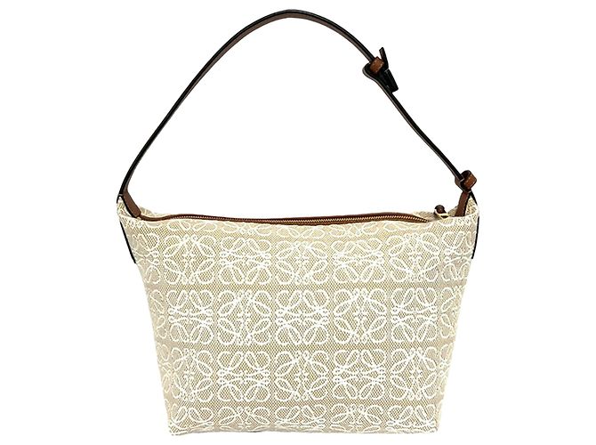 Borsa Cubi Anagram LOEWE Small Beige - vista 2