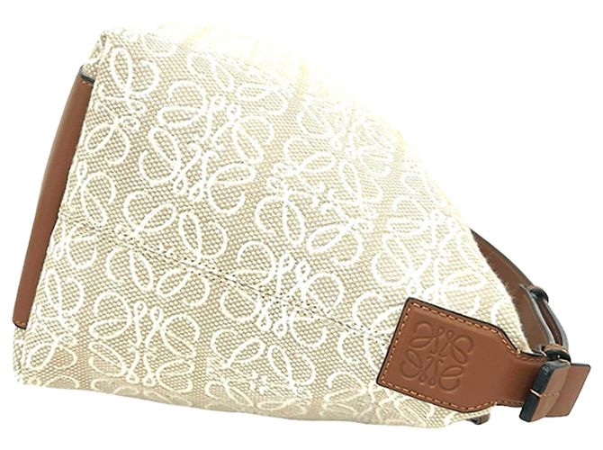 Borsa Cubi Anagram LOEWE Small Beige - vista 3