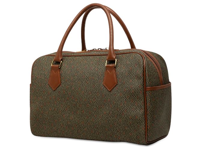 Borsa Boston Saint Laurent in PVC verde - vista 2