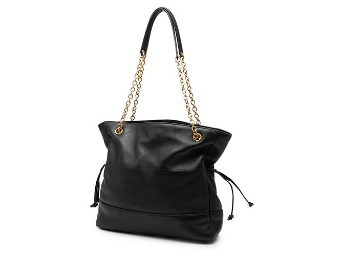 Saint Laurent Borsa Shopping Jamie Small in Pelle di Agnello Matelassé Nera Nero - vista 2