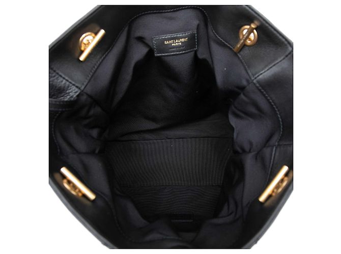 Saint Laurent Borsa Shopping Jamie Small in Pelle di Agnello Matelassé Nera Nero - vista 4