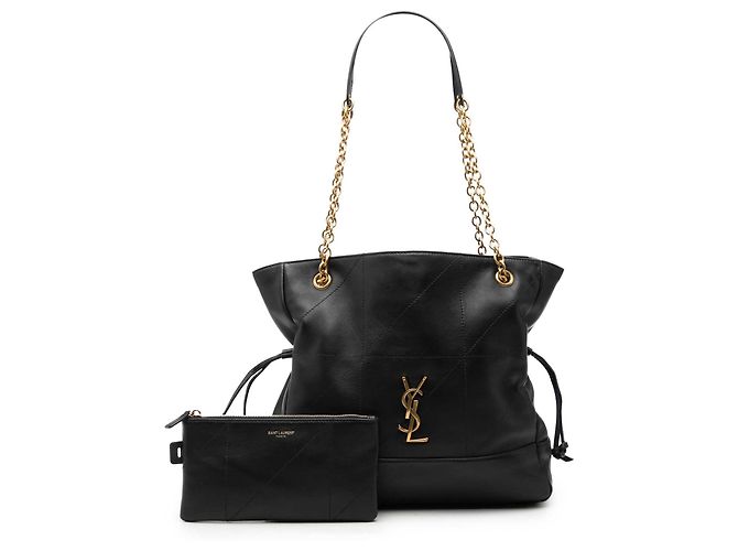 Saint Laurent Borsa Shopping Jamie Small in Pelle di Agnello Matelassé Nera Nero - vista 7