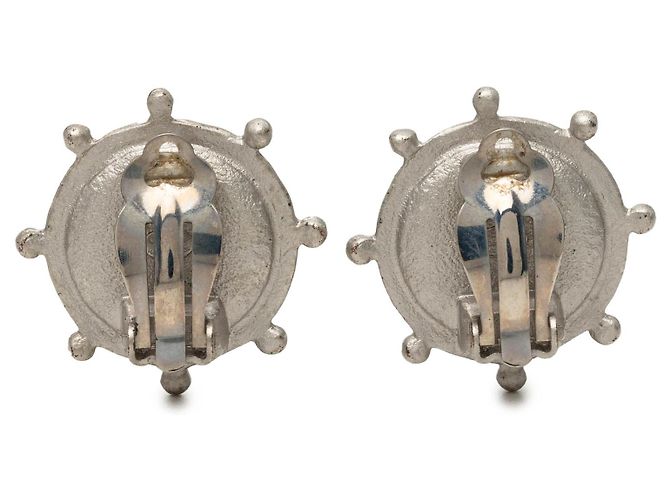 Orecchini a clip Chanel Silver CC Brass Strass Faux Pearl Nautical Helm Argento - vista 2