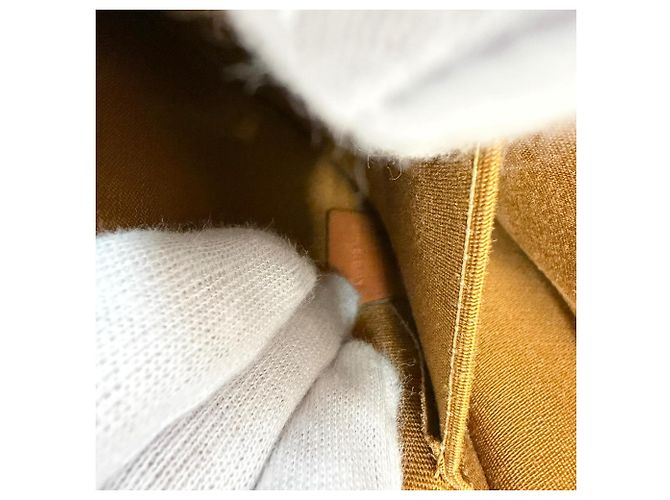 Céline Celine Brown Medium Triomphe Coated Canvas Folco Crossbody Marrone Marrone scuro - vista 5