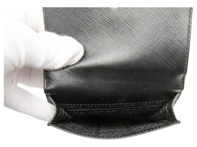 Custodia per smartphone Prada in pelle Saffiano nera Nero - vista 4