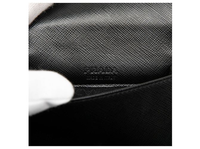 Custodia per smartphone Prada in pelle Saffiano nera Nero - vista 5