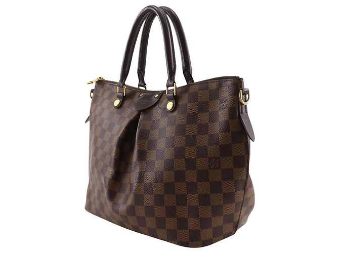Louis Vuitton Brown Damier Ebene Siena PM Marrone - vista 3