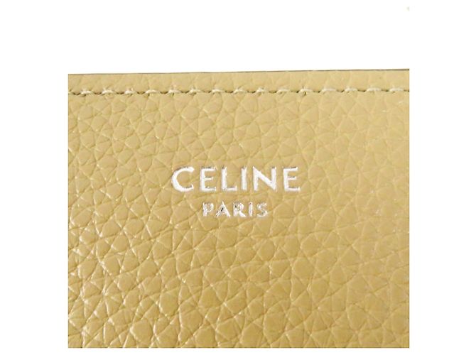 Céline Celine Bolsa Luggage Micro em Pele de Bezerro Drummed Bege - vista 5