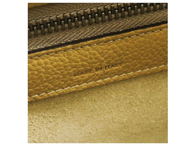 Céline Celine Bolsa Luggage Micro em Pele de Bezerro Drummed Bege - vista 6