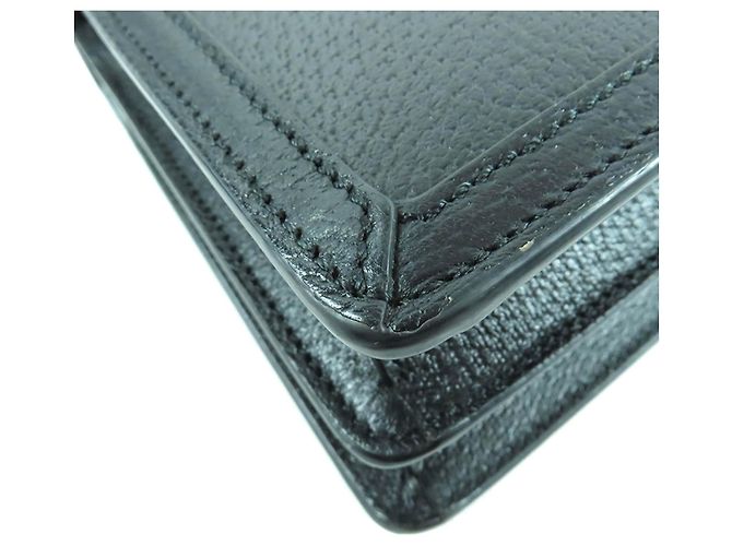 Gucci Black Small Calfskin Web Ophidia Top Handle Flap Nero - vista 8