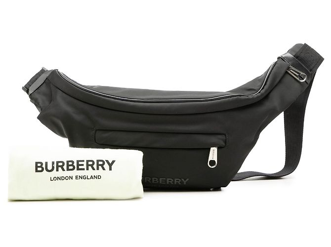 Borsa a cintura Curve Burberry in nylon nero - vista 7